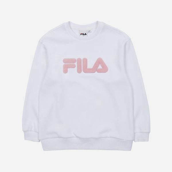 Fila Mikiny Detske Biele - Stella Crew Neck L/S Vypredaj - Slovakia 43206-YTSK